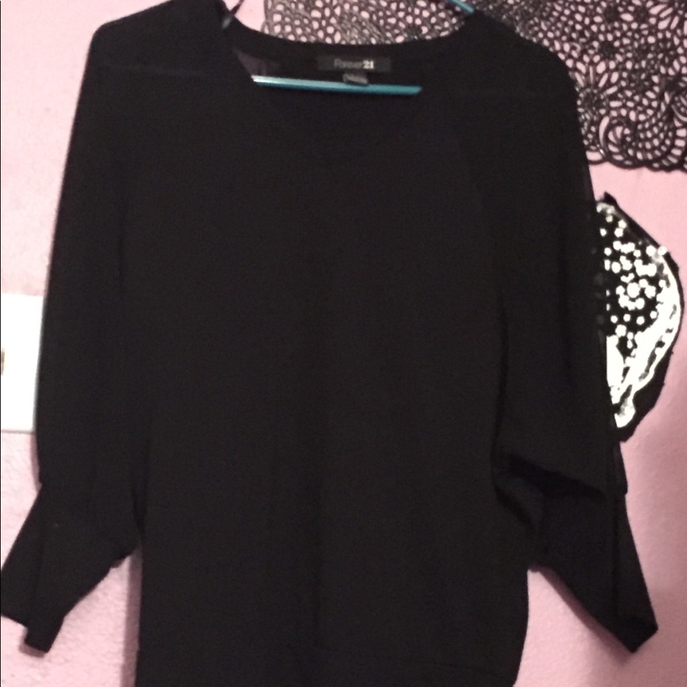 Black long sleeve blouse